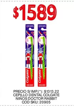 Colgate - CEPILLO DENTAL NIÑOS DOCTOR RABBIT COD SKU: 20905