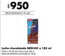 X$ - Leche chocolatada