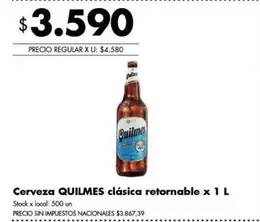 Quilmes - Cerveza clásica retornable