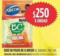 Arcor - JUGO EN POLVO