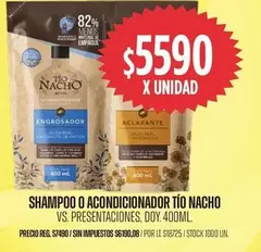 X$ - Shampoo o Acondicionador