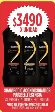 X$ - SHAMPOO O ACONDICIONADOR