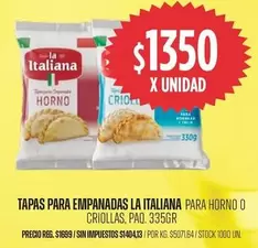 La Italiana - Tapas para empanadas