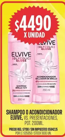 Elvive - Shampoo o Acondicionador