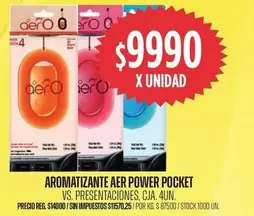 X$ - Aromatizante AER POWER POCKET