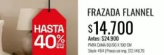 X$ - FRAZADA FLANNEL