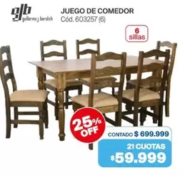 J&B - JUEGO DE COMEDOR Cód. 603257 (6)