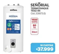 Señorial - TERMOTANQUE TESZ-95 Cód. 206673 (5)