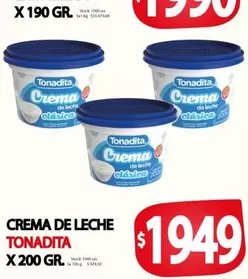 Tonadita - CREMA DE LECHE
