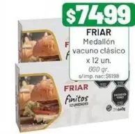 Friar - Medallón vacuno clásico x 12 un.