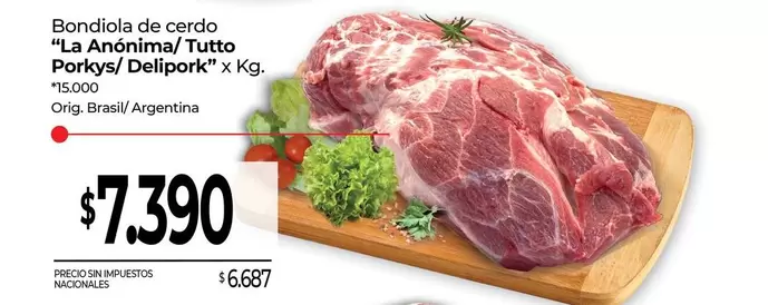La Anónima - Bondiola de cerdo