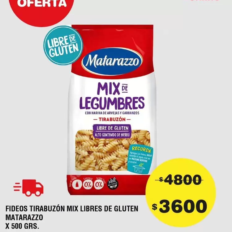 Matarazzo - Fideos Tirabuzón Mix Libres de Gluten