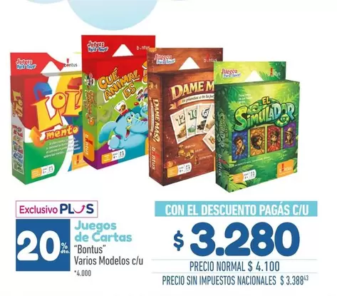Mas - Juegos de Cartas "Bontus"