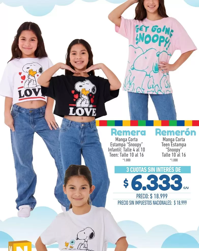 Love - Remera Manga Corta Estampa "Snoopy"