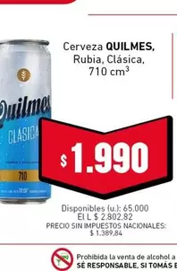 Quilmes - Cerveza Rubia Cl0sica