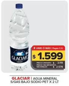 Glaciar - Agua Mineral S/Gas Bajo Sodio