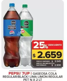 Pepsi - Gaseosa Cola Regular/Black/Lima Limon Regular