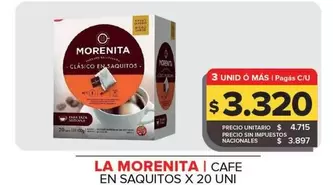 La Morenita - Cafe En Saquitos