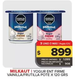 Milkaut - Yogur Ent Firme Vainilla/Fruitilla