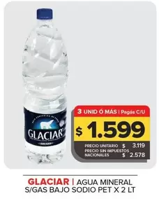 Glaciar - Agua Mineral S/Gas Bajo Sodio