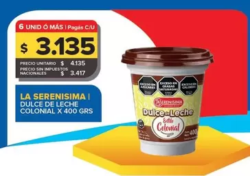 La Serenísima - Dulce De Leche Colonial