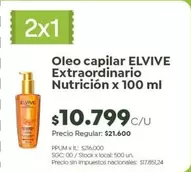 Elvive - Oleo capilar Extraordinario Nutrición