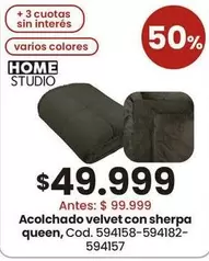 Velvet - Acolchado velvet con sherpa queen, Cod. 594158-594182-594157