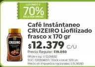 X$ - Café Instantáneo Liofilizado