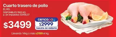 Cuarto trasero de pollo