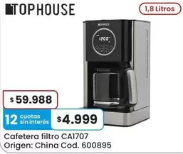 Origen - Cafetera filtro CA1707