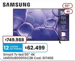 Samsung - Smart Tv led 50" 4K UN50U8000FGCZB