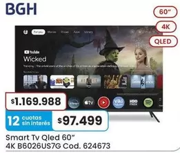 BGH - Smart Tv Qled 60" 4K B6026US7G