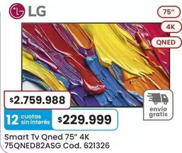LG - Smart Tv Qned 75" 4K 75QNED82ASG
