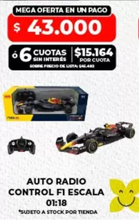 AUTO RADIO CONTROL F1 ESCALA 01:18
