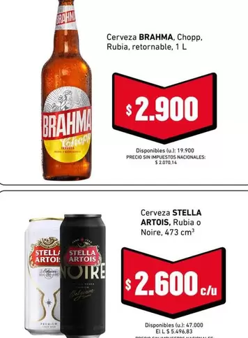 Brahma - Cerveza Chopp Rubia, retornable