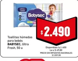 Babysec - Toallitas húmedas