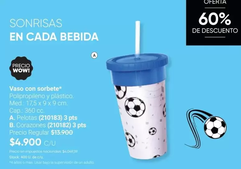 Sonrisas - Vaso con sorbete