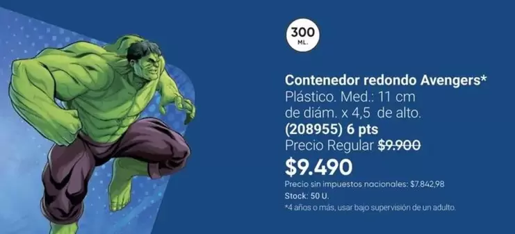 Avengers - Contenedor redondo