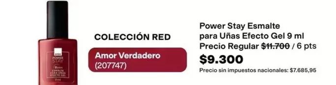 Amor - Power Stay Esmalte para Uñas Efecto Gel 9 ml