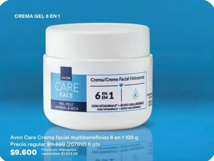 Avon - Crema facial multibeneficios 6 en 1