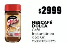 Dolca - Café Instantáneo x 50 Gr. Cód:18378-18375