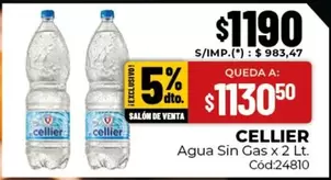 Cellier - Agua Sin Gas x 2 Lt.