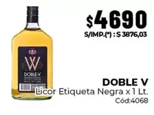 Doble V - Licor Etiqueta Negra x1 Lt.