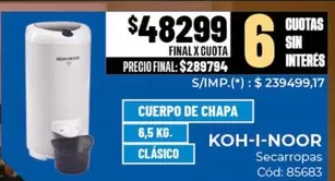 Koh-i-noor - Secarropas Clásico Cód: 85683