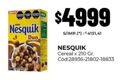 Nesquik - Duo Cereal x 210 Gr. Cód:28936-21802-18833