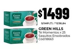 Green Hills - Té Momentos x 25 Saquitos Ensobrados Cód:18663
