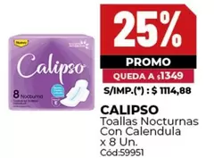 Calipso - Toallas Nocturnas Con Calendula x 8 Un. Cód:59951