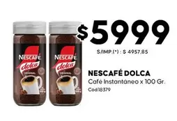 Nescafé - NESCAFÉ DOLCA Café Instantáneo x 100 Gr. Cód:18379
