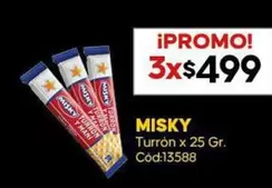 Misky - Turrón x 25 Gr. Cód:13588