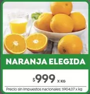 X$ - NARANJA ELEGIDA